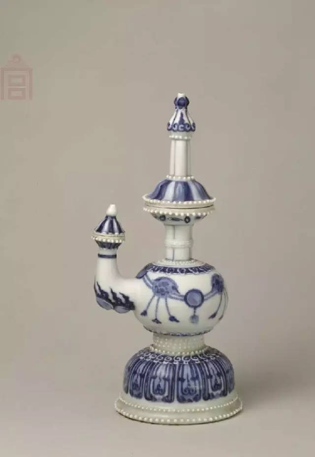 清康熙青花璎珞纹贲巴壶|故宫博物院藏