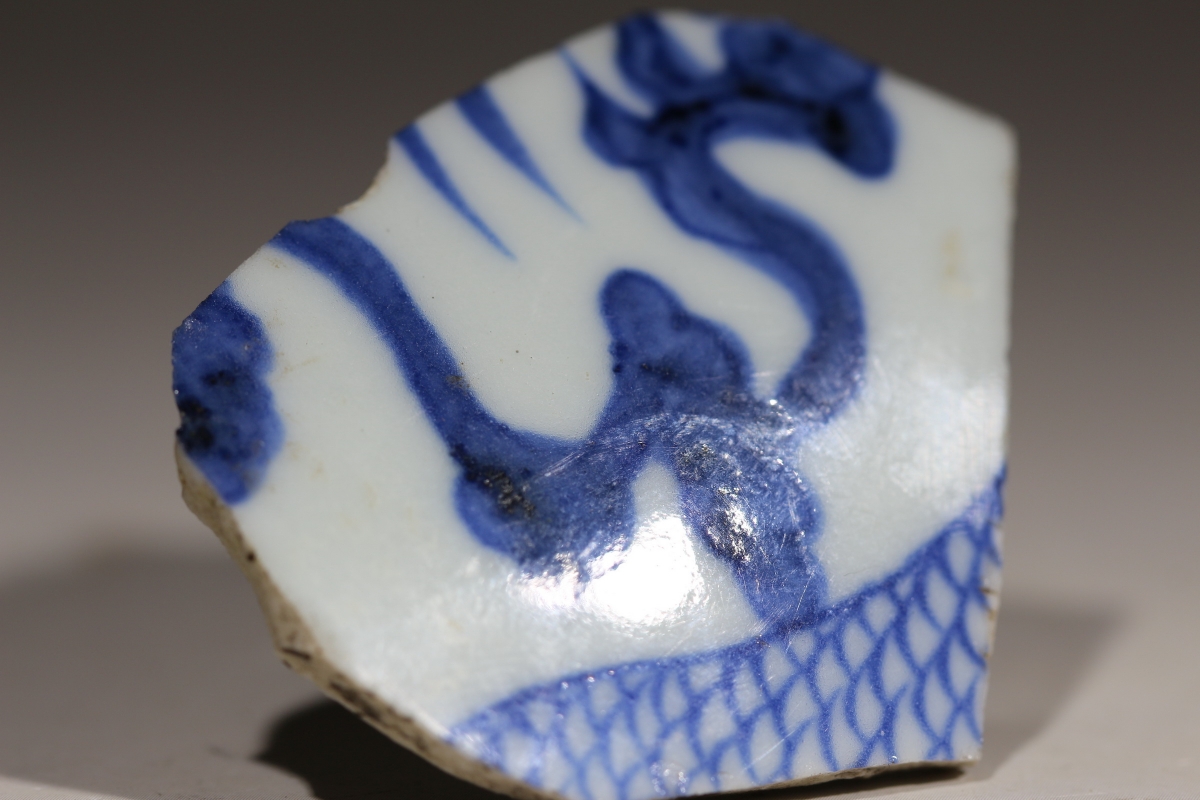 元·青花 龙纹 玉壶春瓶 苏麻离青 麻仓土 NO.7884