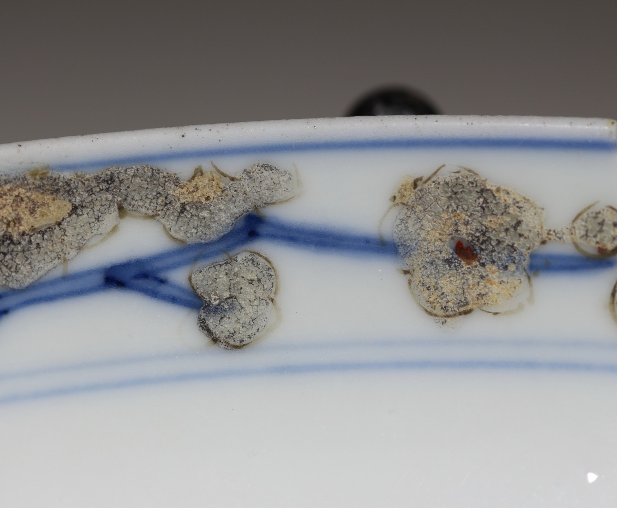 清·康熙 五彩洞石花蝶 NO.7917