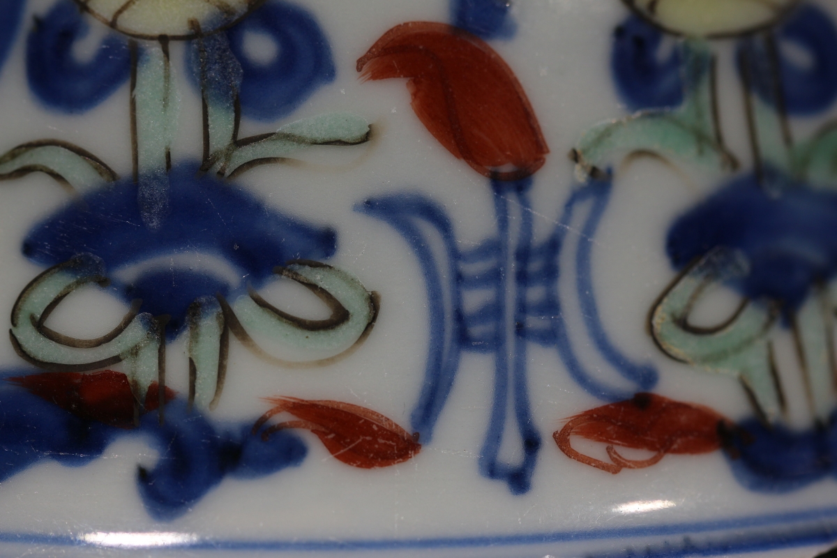 清·康熙 青花五彩 五谷丰登