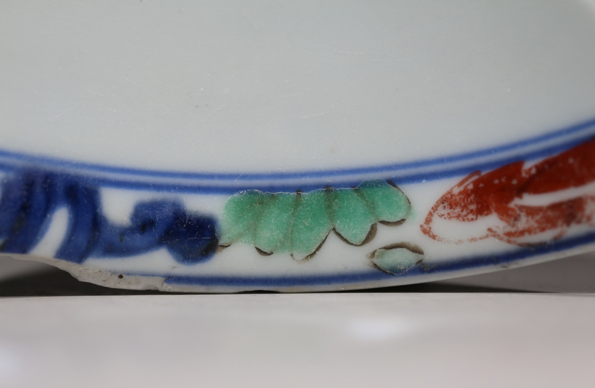 清·康熙 青花五彩 五谷丰登