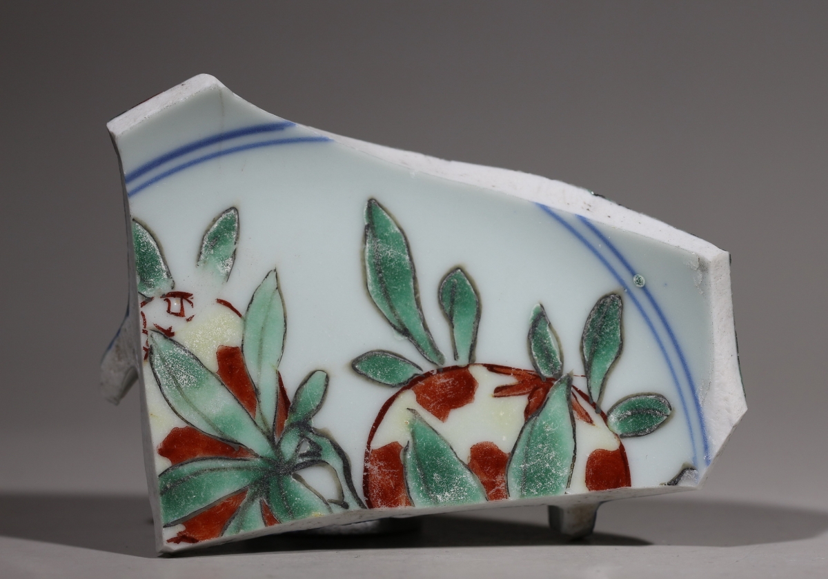 清·康熙 青花 五彩 梵文款    NO.7954