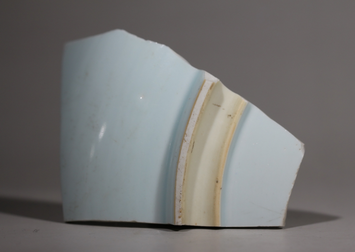 清·康熙 浙青 青花 二层胎 NO.7956