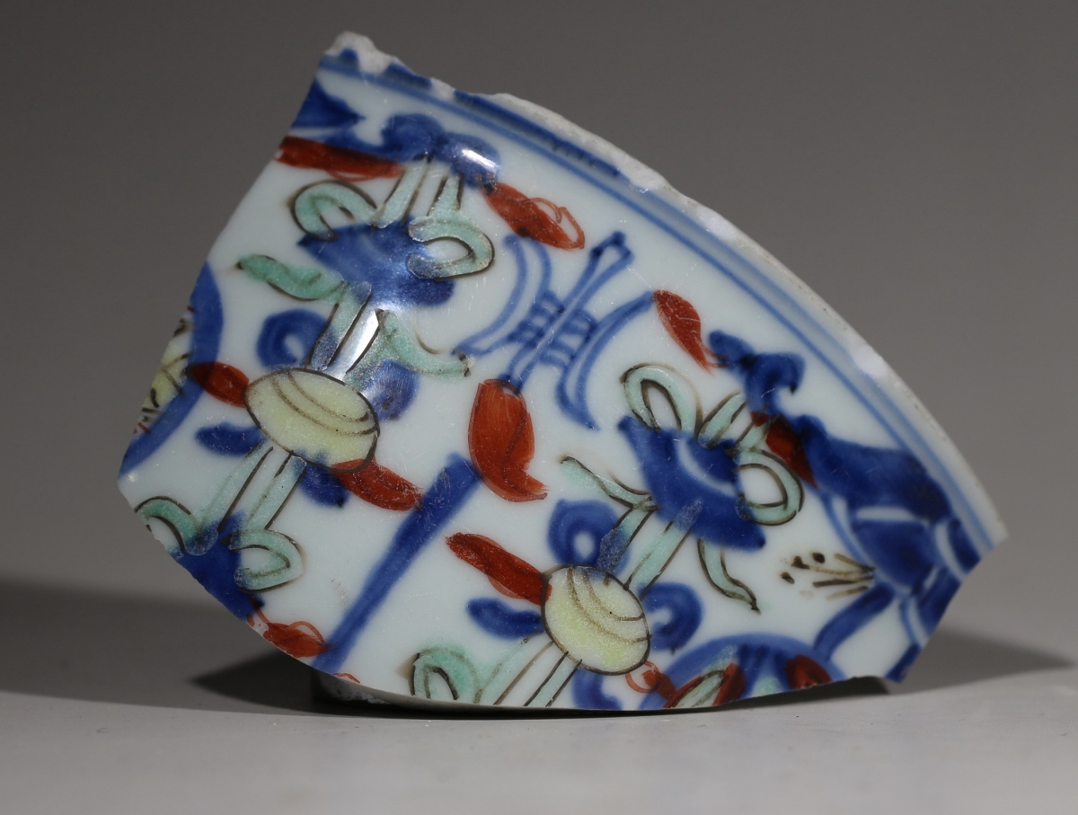 清·康熙 青花五彩 五谷丰登 NO.7977