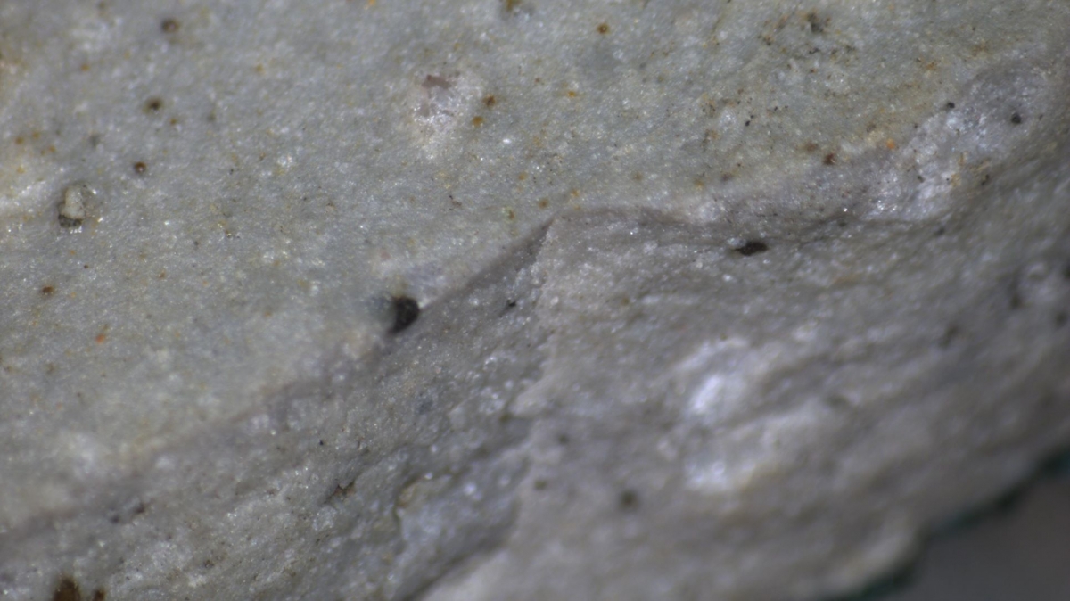 宋代 至  明代 模具印制 模印 绿釉 结晶体 显微照片 图片