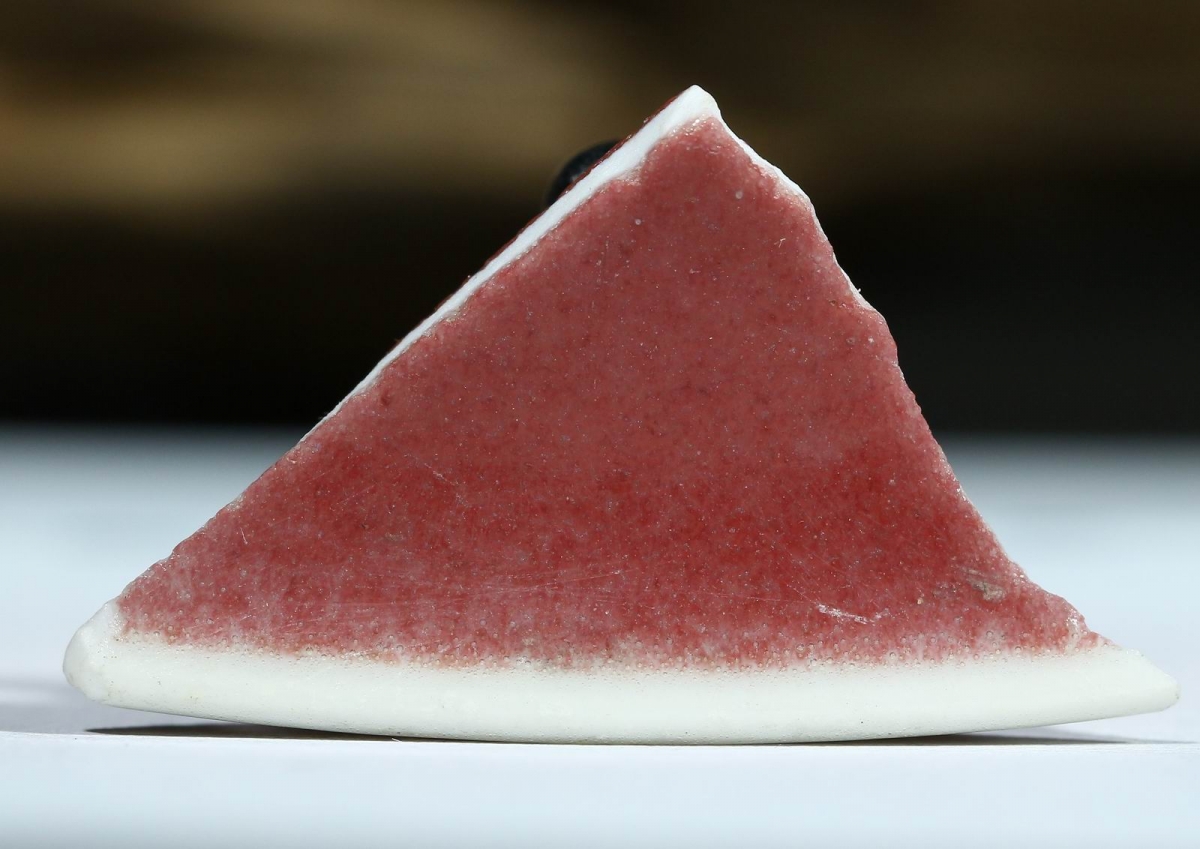 明·宣德 祭红釉 (牛血红) 盘  NO.7941