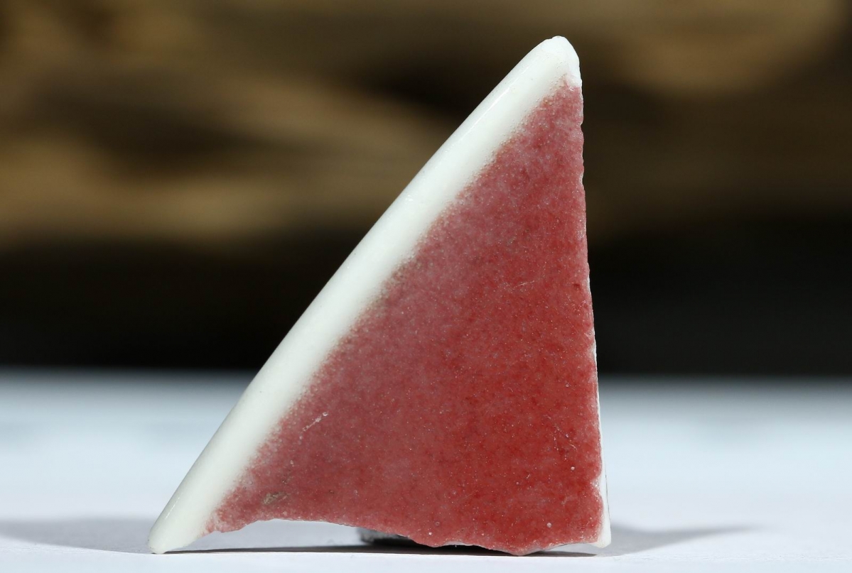 明·宣德 祭红釉 (牛血红) 盘  NO.7941