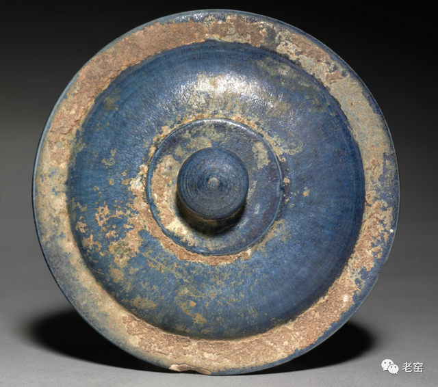 唐·三彩蓝釉旋纹奁式炉  美国克利夫兰博物馆藏