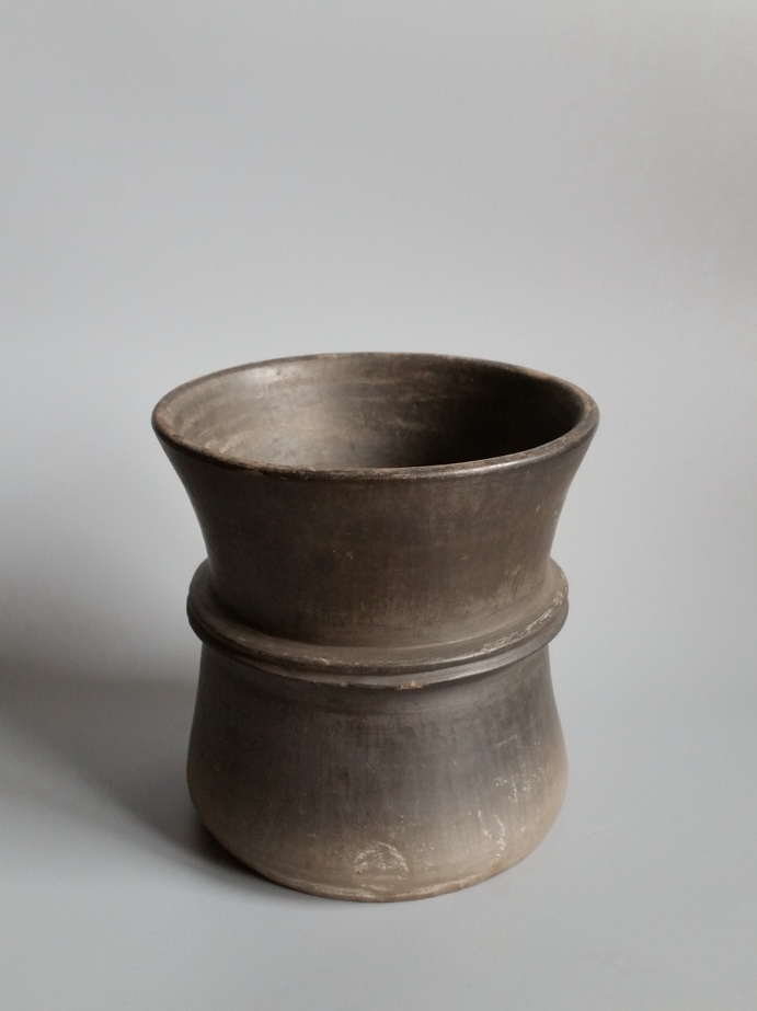 汉代 黑陶觚  文房  黑陶箍 黑陶杯