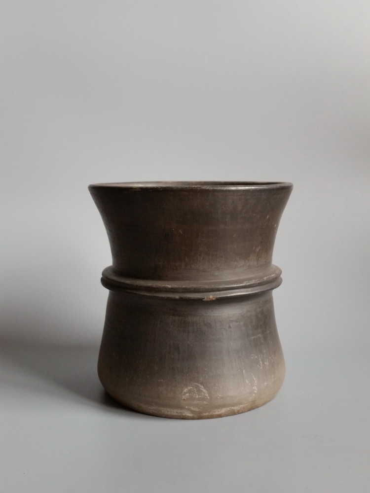 汉代 黑陶觚  文房  黑陶箍 黑陶杯