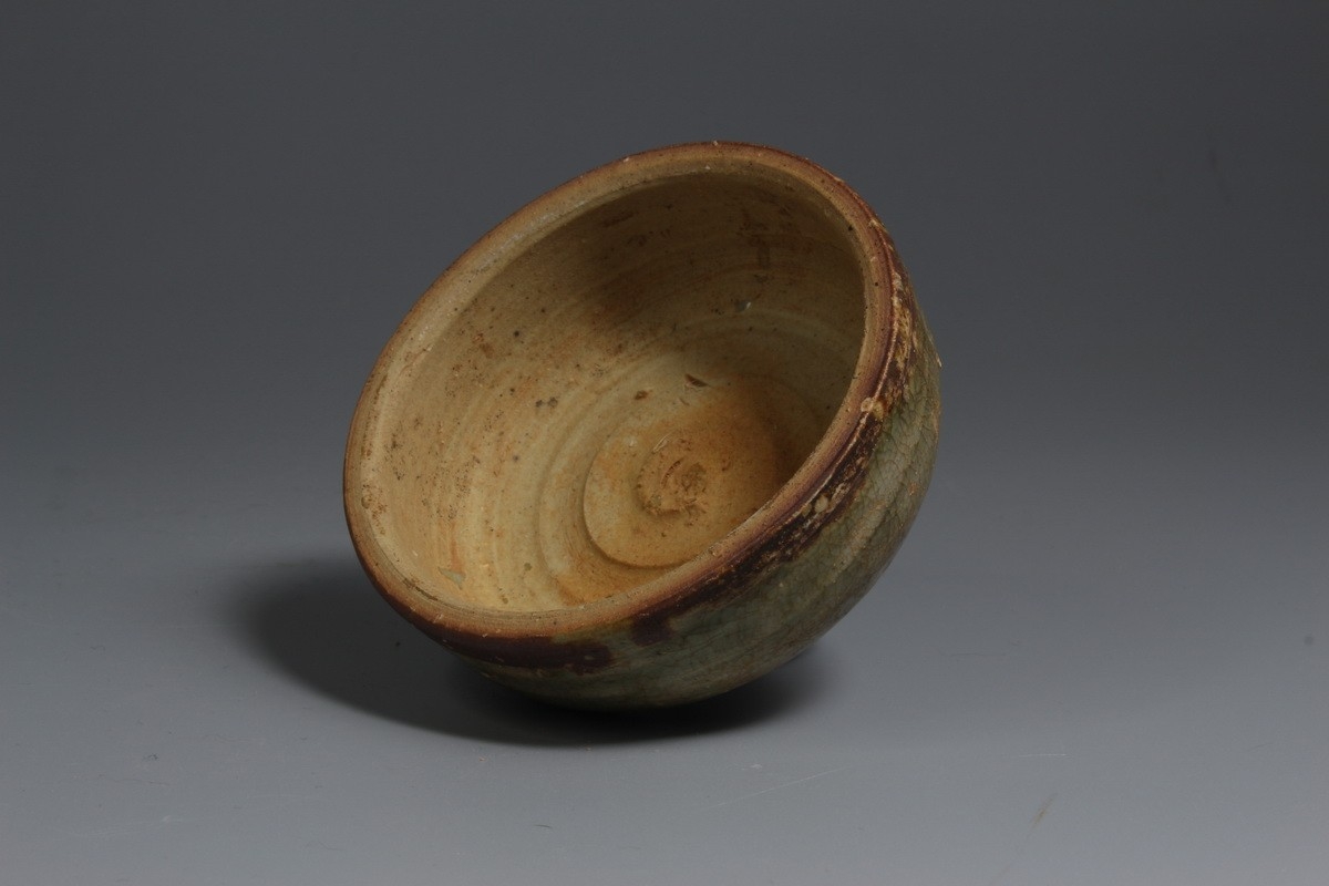 晋 唐 青瓷 高足杯 盖 NO.7355