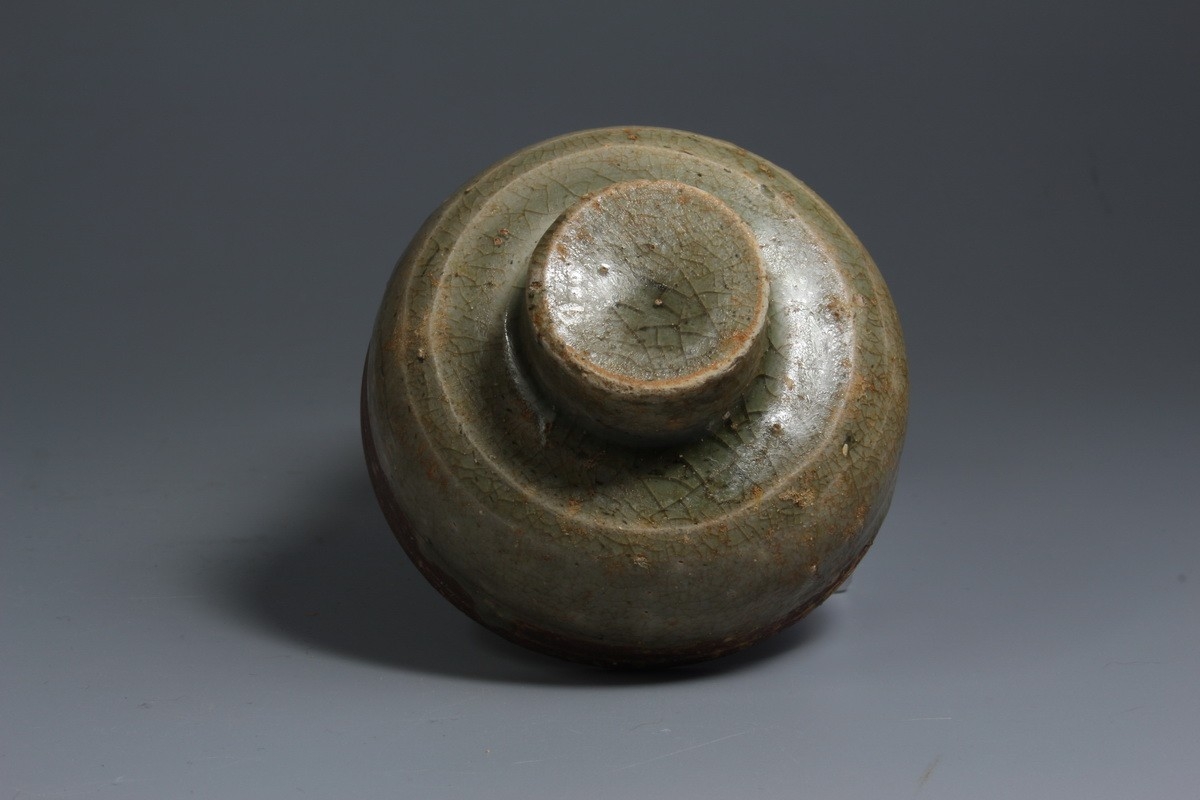 晋 唐 青瓷 高足杯 盖 NO.7355