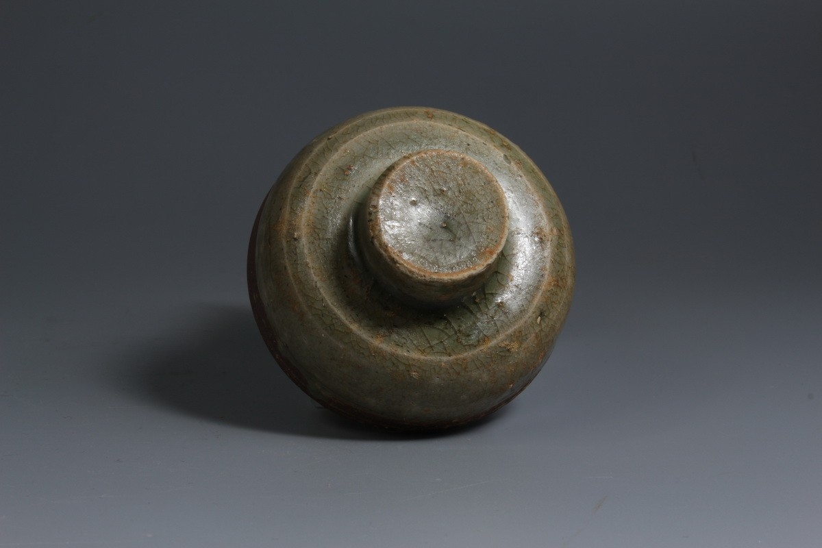 晋 唐 青瓷 高足杯 盖 NO.7355