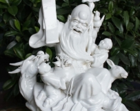 雕塑瓷 道教人物 寿星骑龙龟 NO.7344