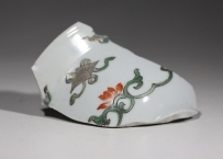 7149  康熙雍正？ 青花 五彩 官窑