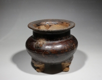 宋代 酱釉 辅首 佛教 三足炉 NO.7091