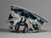 清·康熙 青花五彩 五谷丰登 方孔钱 NO.7978