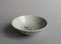 明代 青花 点彩 碗  NO.7389