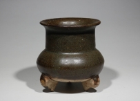 宋代 茶叶末 佛教 三足炉  ？？NO.7424