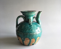 晚清 民国 绿釉 执壶  酒壶 水壶 NO.7405