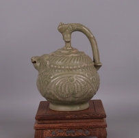 【仿古】宋耀州窑_雕刻花纹倒流壶60元