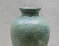 汝窑天青釉刻花龙纹瓶  北宋  河南省文物考古研究院藏