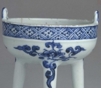 元代青花花卉纹鼎1|北京故宫