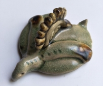 唐代 青釉凤首龙柄壶 盖 一级  NO.6757