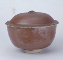 宋代 定窑 酱釉 盖碗--台北故宫