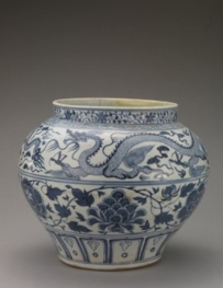 元代青花缠枝牡丹云龙纹罐1|北京故宫