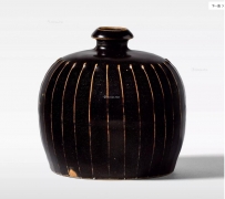 佳士得 北宋/金 磁州窑黑釉堆线纹嘟噜瓶 173万