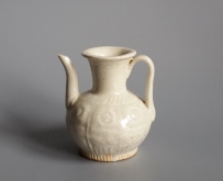 宋代 白釉 压花瓜棱小执壶 酒壶 NO.6729