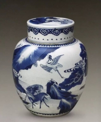 清康熙青花松鹤纹罐|故宫博物院藏