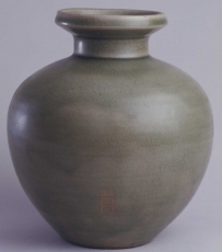 宋代 耀州窑青釉盘口瓶 |故宫