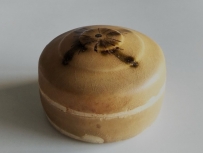 唐代 长沙窑 褐彩 画花 闺房 盖盒 ？？ NO.6702