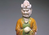 唐代 三彩武官俑 故宫 博物院藏