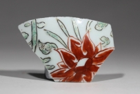 清 康熙？ 五彩 莲花 NO.7583