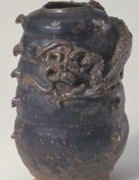 宋代 琉璃厂窑黑釉凸龙盖罐 |故宫