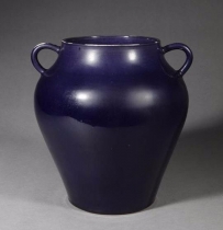 明·弘治茄皮紫釉双耳尊-|北京故宫博物院