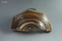 黑X-72。唐代 酱釉 八面 方形烛台