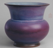 宋代 钧窑玫瑰紫釉花盆 |故宫