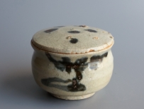 青花 葫芦叶 点彩 盖罐 一对 NO.6727