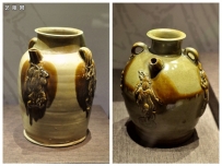 ﻿唐代 长沙窑 贴塑 模印贴花 胡旋舞 壶|北京故宫