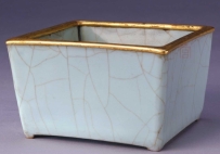 宋代 官窑青釉方花盆 |故宫