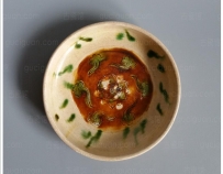 唐三彩 宝相花 云纹盘 NO.6619