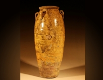 唐代 酱釉 四系罐 一对 NO.6806