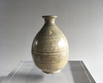 宋元 高丽瓷 仙鹤 鱼纹  酒瓶 NO.7404