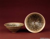 宋代 耀州窑 海水纹 盏 -戴维德基金原藏