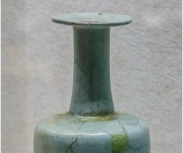 汝窑天青釉盘口折肩瓶  北宋   河南省文物考古研究院藏