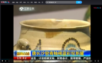 古瓷标本对比-长沙窑青釉褐蓝彩双系罐-一级文物